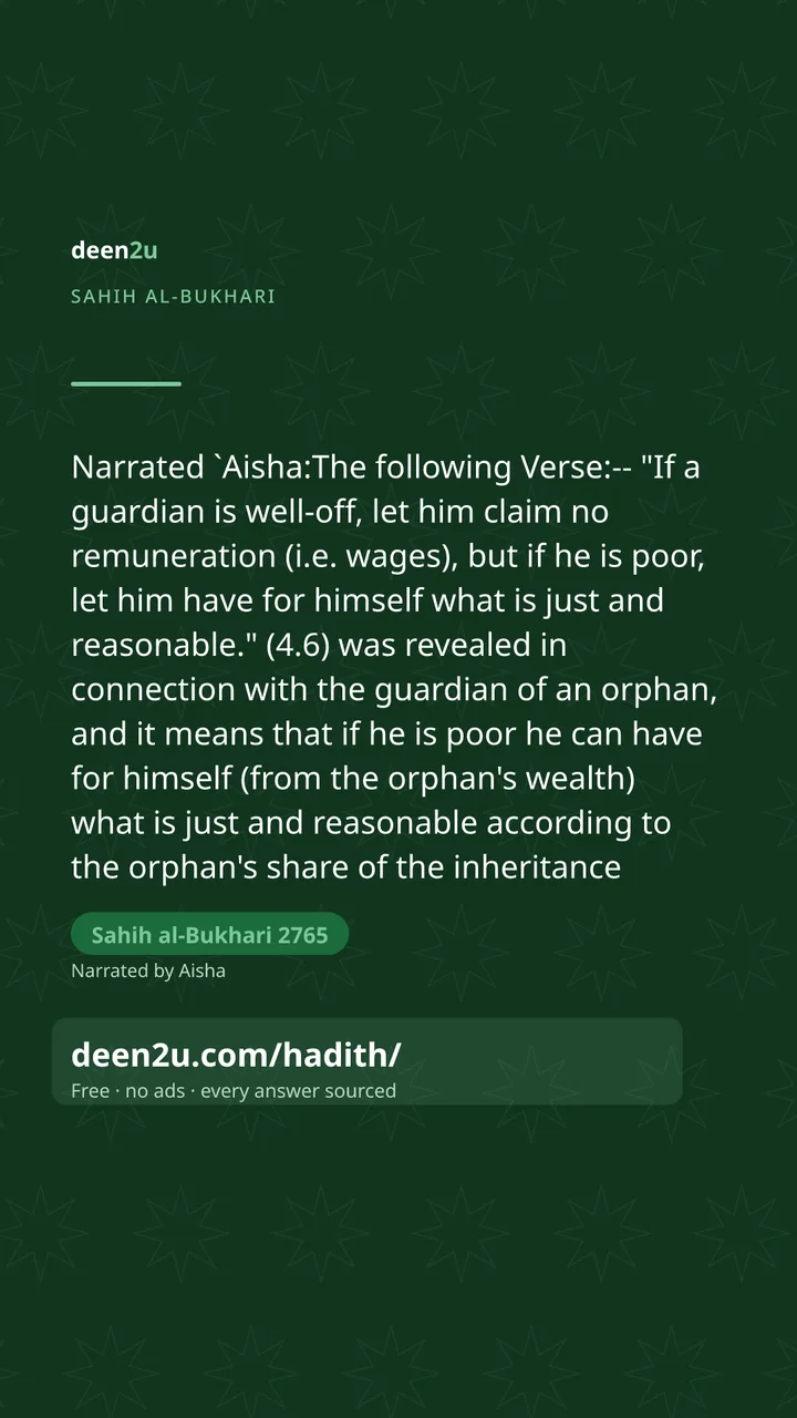 Sahih al-Bukhari 2765