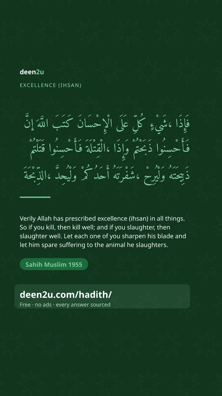 Poster: Verily Allah has prescribed excellence (ihsan) in all things.…