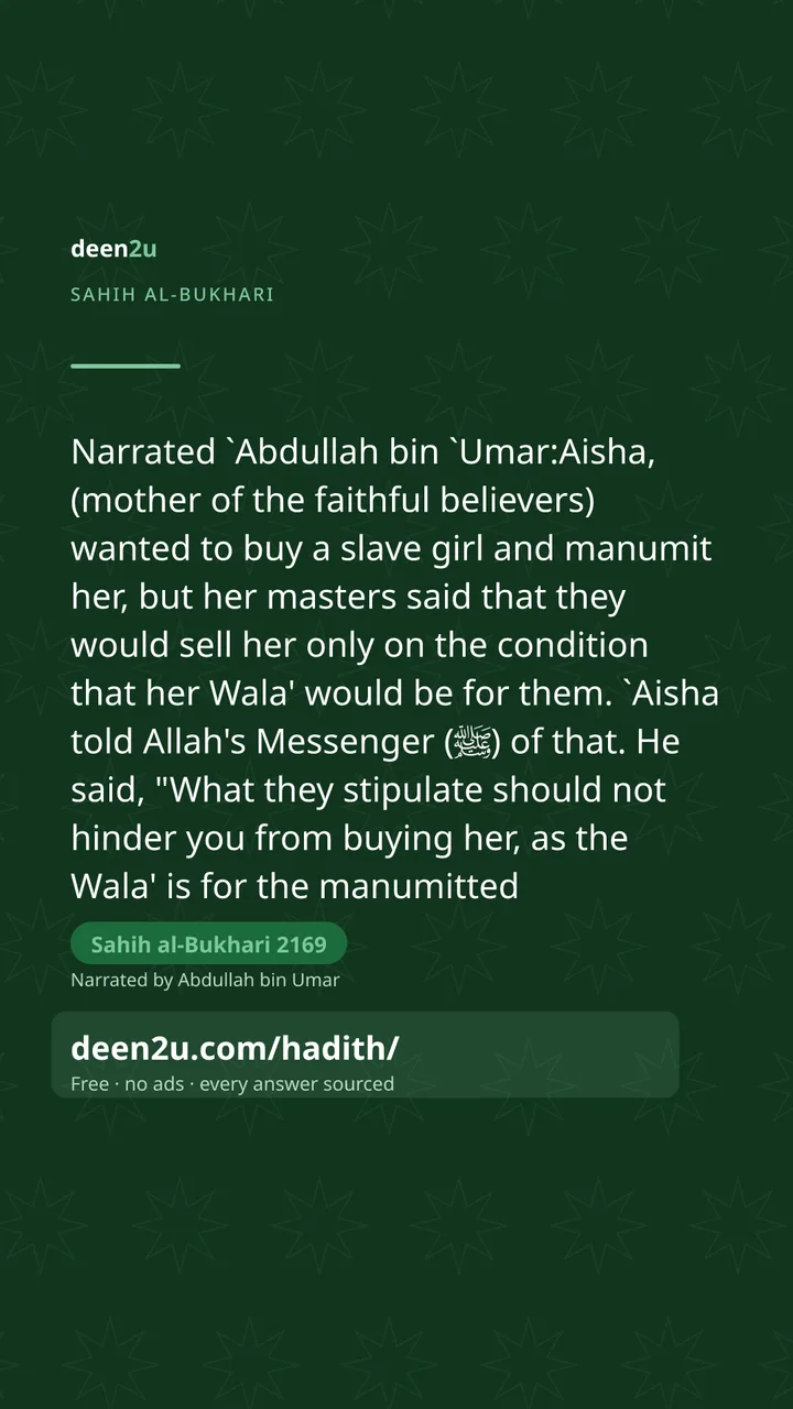 Sahih al-Bukhari 2169