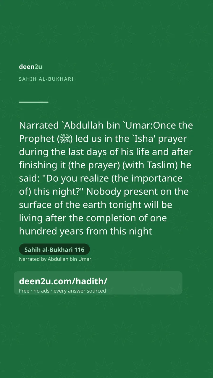 Sahih al-Bukhari 116