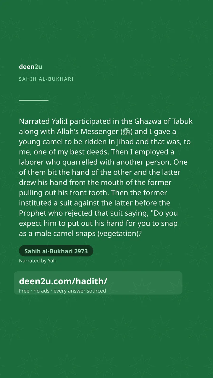 Sahih al-Bukhari 2973