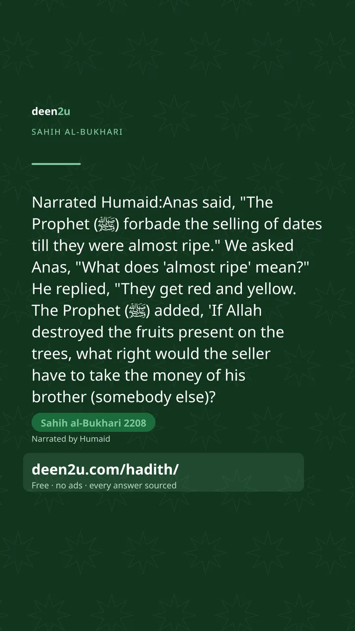 Sahih al-Bukhari 2208