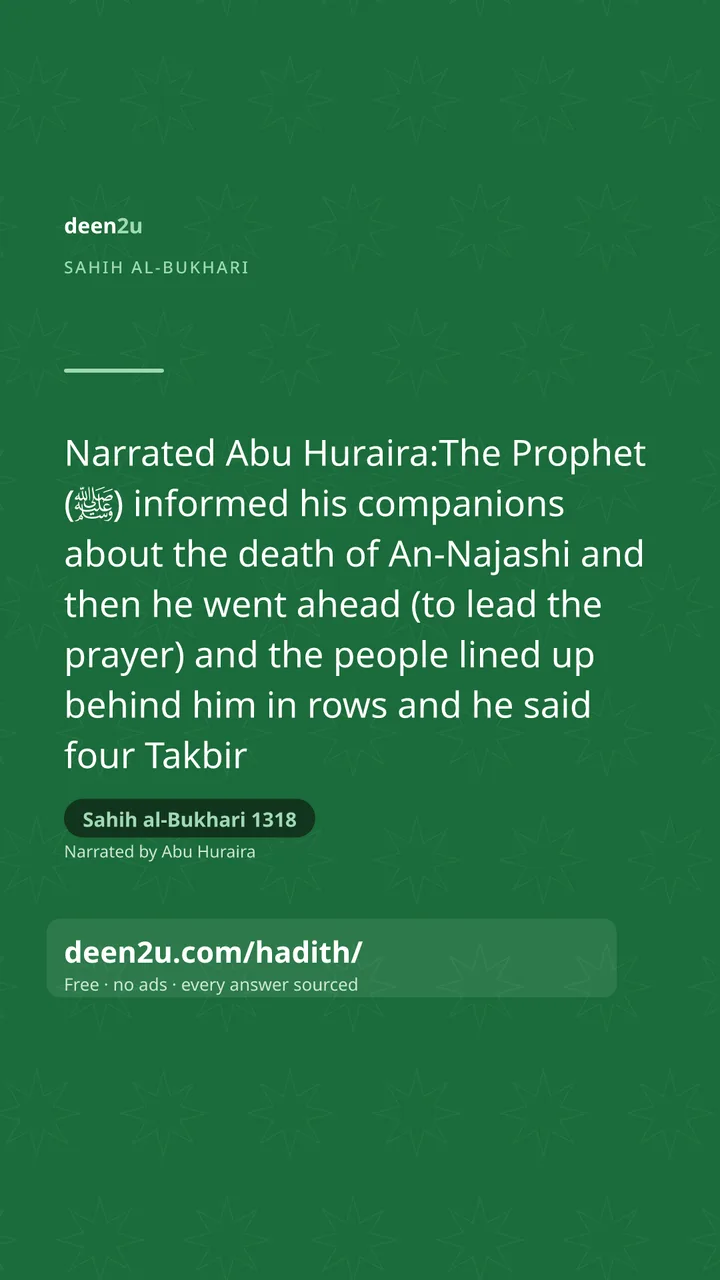Sahih al-Bukhari 1318