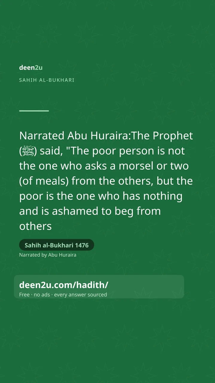 Sahih al-Bukhari 1476