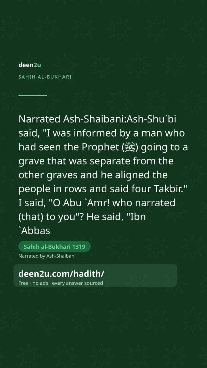 Sahih al-Bukhari 1319