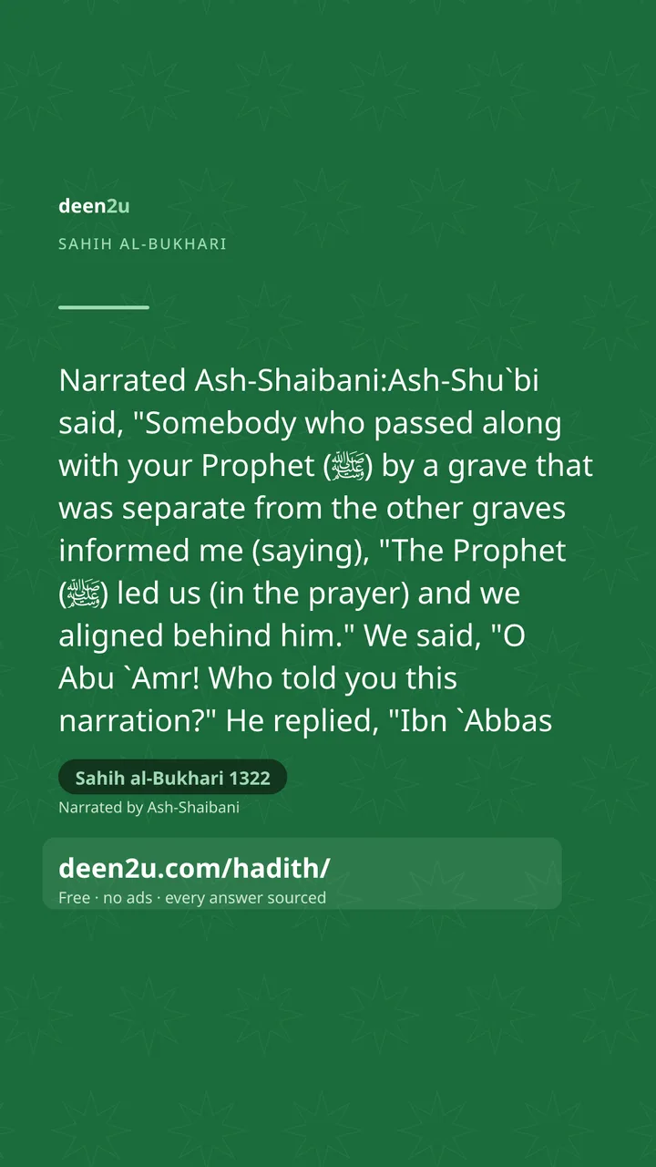 Sahih al-Bukhari 1322