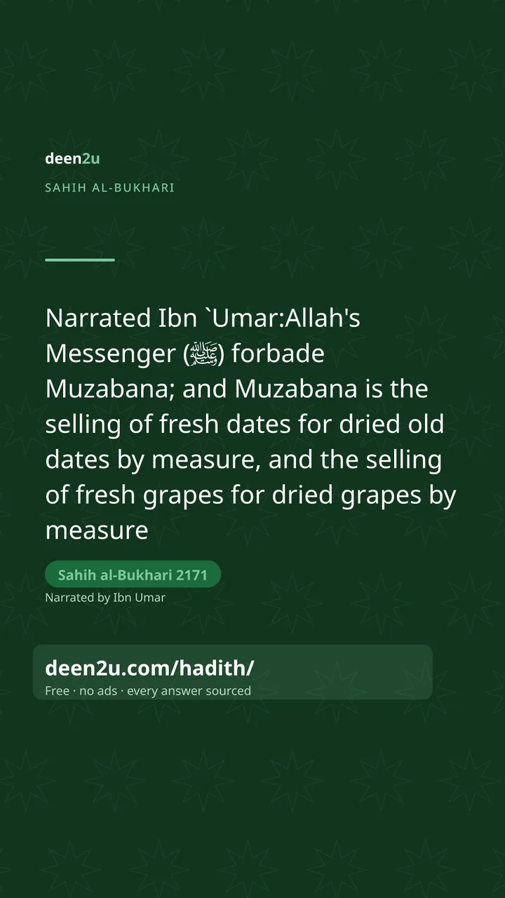 Sahih al-Bukhari 2171