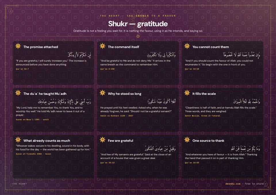 Shukr — gratitude